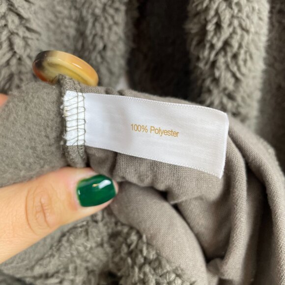 Koolaburra Ugg Jacket Womens Small Green Fleece Button Front Layer Shacket NWOT - Picture 6 of 11